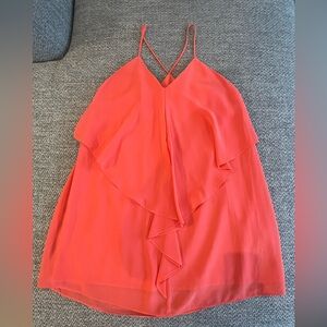 Guess Vibrant Coral Layered Dress